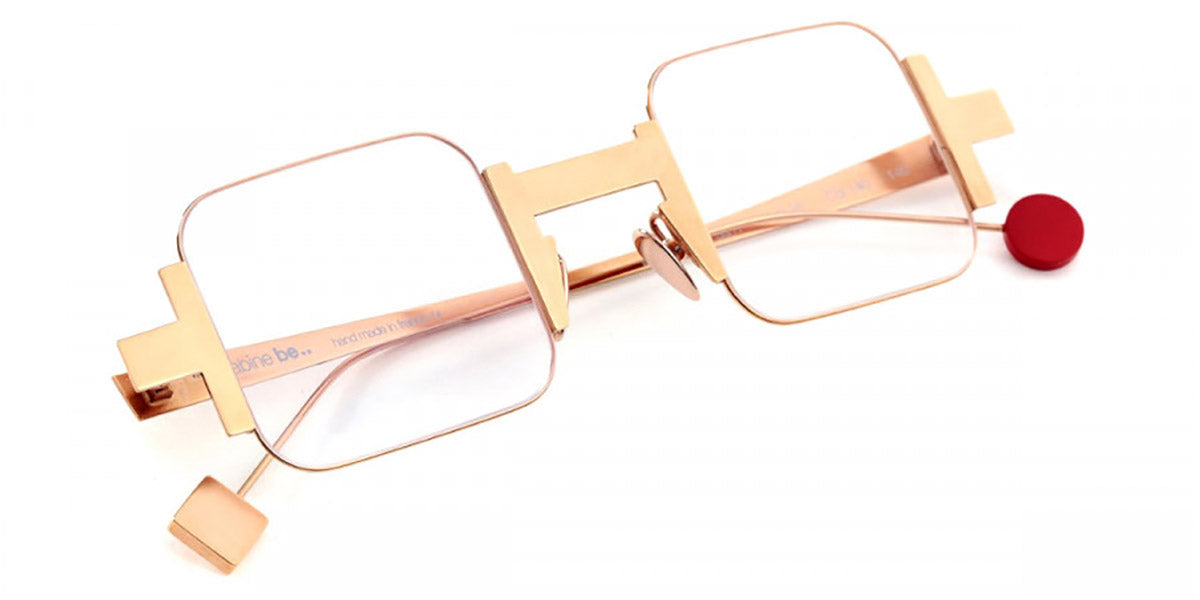 Sabine Be® Be Square Slim SB Be Square Slim 140 41 - Polished Rose Gold Eyeglasses