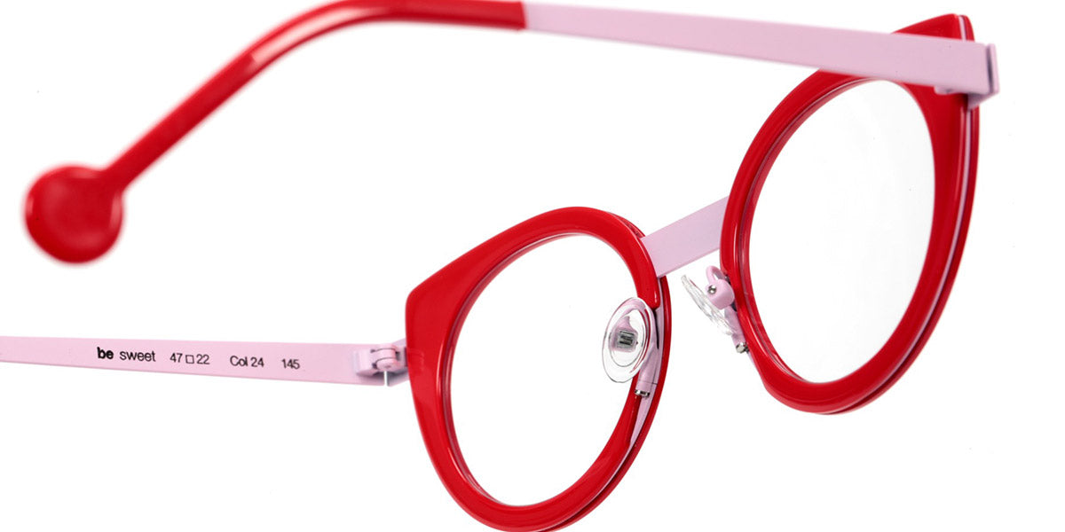 Sabine Be® Be Sweet SB Be Sweet 24 47 - Shiny Red / Satin Baby Pink Eyeglasses