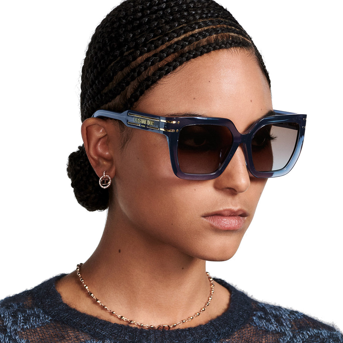 Dior® Diorsignature S10F D SGTS10FXR_30F2 55 - Translucent Blue Sunglasses