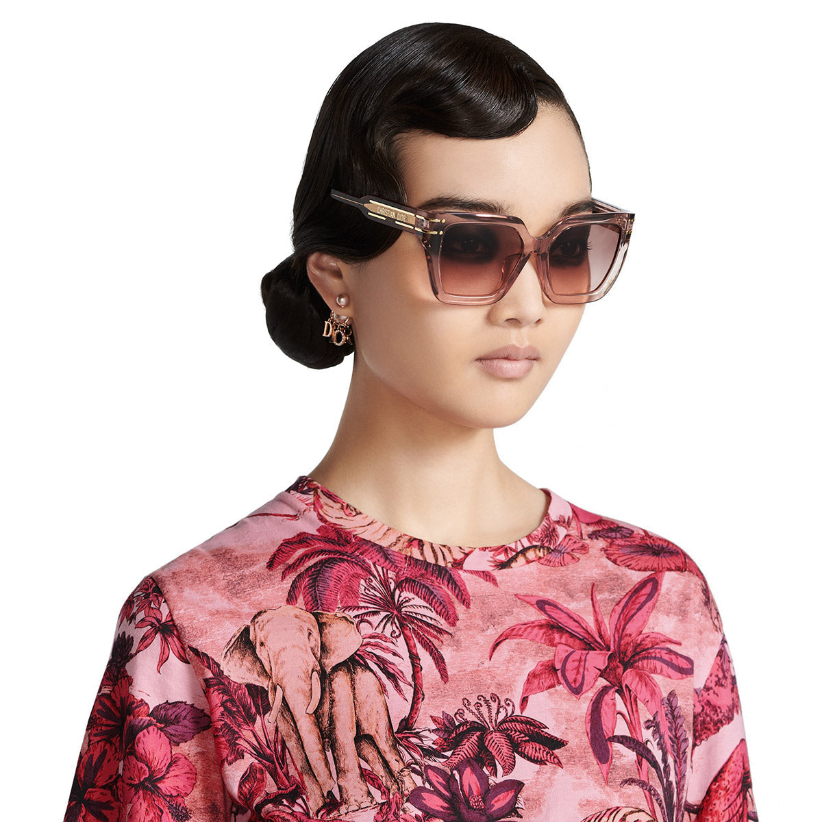 Dior® Diorsignature S10F SGTS10FXR_40F1 55 - Translucent Pink Sunglasses