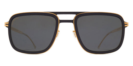 Mykita® SPRUCE MYK SPRUCE MH7 Pitch Black/Glossy Gold / Polarized Pro Hi-Con Grey 54 - MH7 Pitch Black/Glossy Gold / Polarized Pro Hi-Con Grey Sunglasses