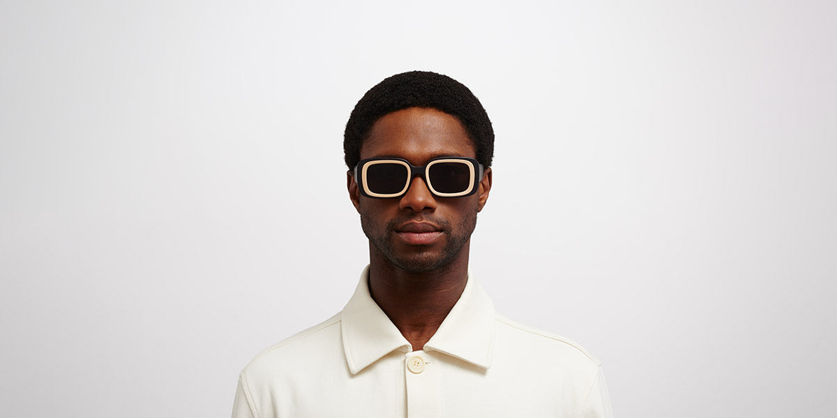 Mykita® STUDIO13.1 MYK STUDIO13.1 MA2 Pitch Black/Sand / Cool Grey Solid 50 - MA2 Pitch Black/Sand / Cool Grey Solid Sunglasses