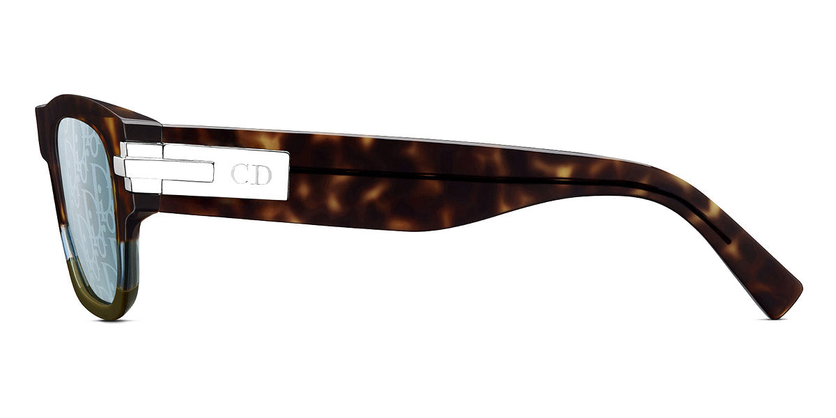 Dior® DiorBlackSuit XL S2U D STXLS2UTT 92B8 52 - Brown Tortoiseshell-Effect, Translucent Blue And Green Sunglasses
