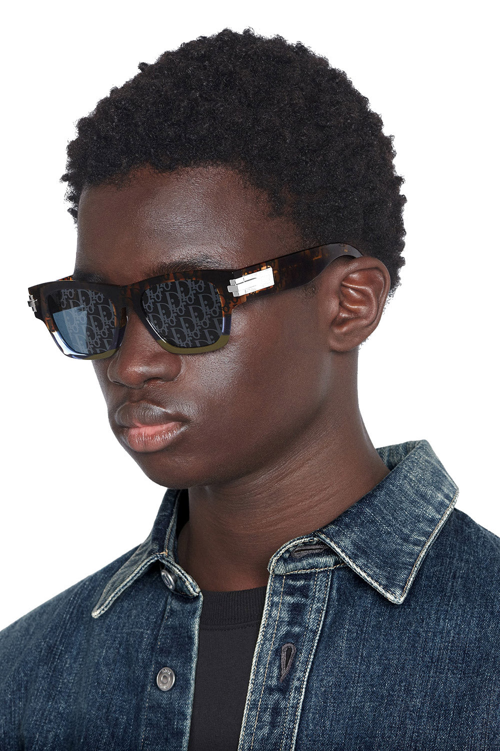 Dior® DiorBlackSuit XL S2U D STXLS2UTT 92B8 52 - Brown Tortoiseshell-Effect, Translucent Blue And Green Sunglasses