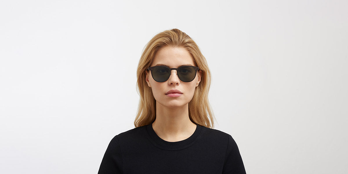 Mykita® TRUMAN MYK TRUMAN Dark Brown / Polarized Pro Green 51 - Dark Brown / Polarized Pro Green Sunglasses