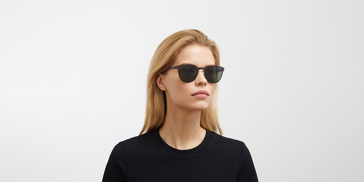 Mykita® TRUMAN MYK TRUMAN Dark Brown / Polarized Pro Green 51 - Dark Brown / Polarized Pro Green Sunglasses