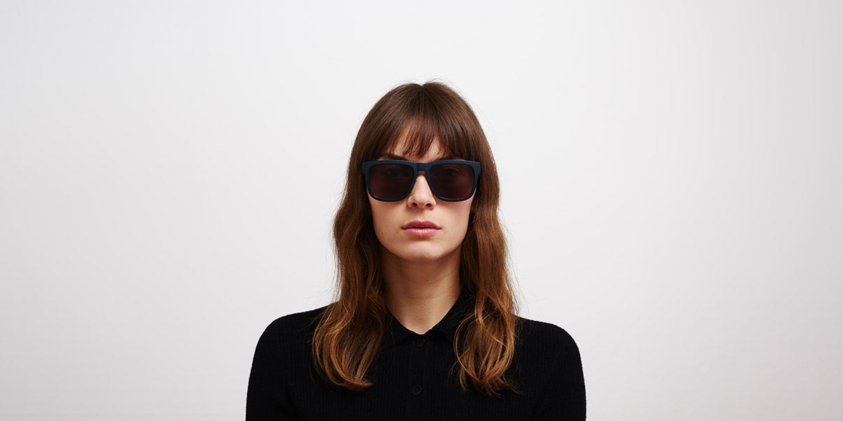 Mykita® WAVE MYK WAVE MD34 Indigo / Brown Solid 56 - MD34 Indigo / Brown Solid Sunglasses