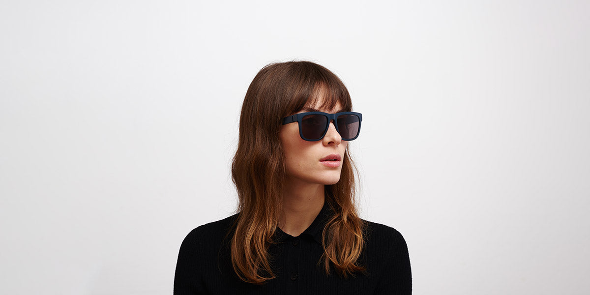 Mykita® WAVE MYK WAVE MD34 Indigo / Brown Solid 56 - MD34 Indigo / Brown Solid Sunglasses