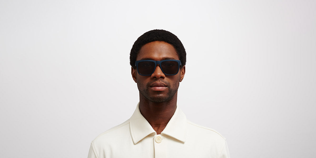 Mykita® WAVE MYK WAVE MD34 Indigo / Brown Solid 56 - MD34 Indigo / Brown Solid Sunglasses
