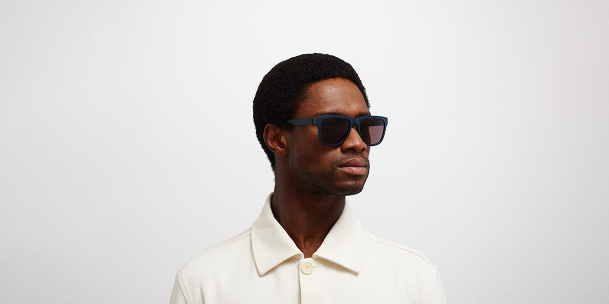 Mykita® WAVE MYK WAVE MD34 Indigo / Brown Solid 56 - MD34 Indigo / Brown Solid Sunglasses
